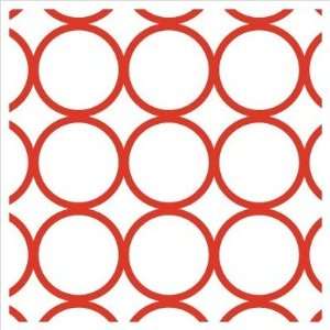   Circles Stretched Wall Art Size 12 x 12, Color Red