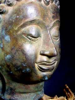 LARGE TEMPLE BRONZE BUDDHA HEAD CAMBODIA Temple Blessed  