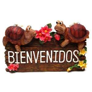   with Flowers Welcome Sign ~ Turtles Bienvenido Sign 