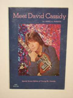 Hudson MEET DAVID CASSIDY Scholastic 1972 Paperback  