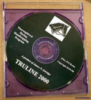 TRULINE 2000 THOROUGHBRED HORSE RACING SOFTWARE byJIM SELVIDGE/WIN 95 