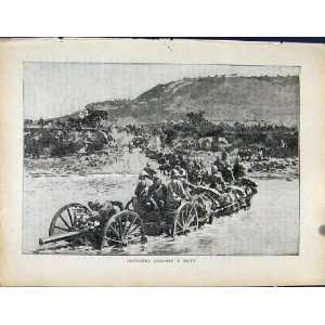  Boer War By Richard Danes Artillery Crossing A Drift