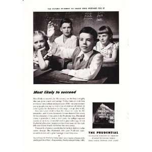  1947 Ad Most Likely to Succeed Classroom Original Vintage 