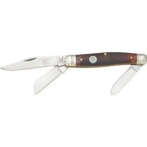 Rough Rider Knives 521 Large Stockman Pocket Knife with Brown Sawcut 