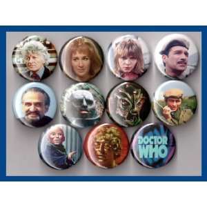  Doctor Who 3rd Doctor Jon Pertwee Set of 11   1 Inch 