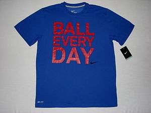 Nike Mens Ball Every Day T Shirt Blue NWT Dry Fit  