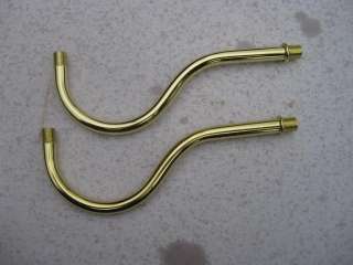 POLISHED BRASS PLATED PIN UP LAMP OR CHANDELIER ARM 2 FOR $1.00 MANY 