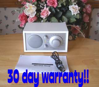   Audio Model One Radio, 30 day warranty, Mint, beautiful white  