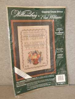 Williamsburg by Elsa Williams Counted Cross Stitch~Theorem Sampler~MIP