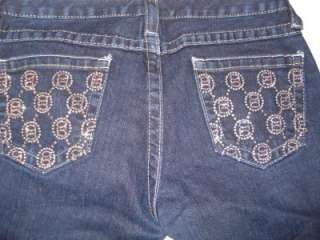 BEBE Rhinestone Back Pockets Jeans Size 29 X 34 Long  
