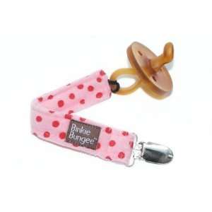  Daisy Peaceful Pink Eco Friendly Binkie Bungee Pacifier Clip Baby
