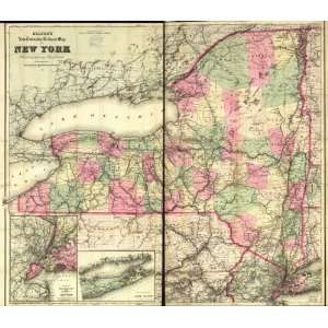  1875 railroad map New York & Canada