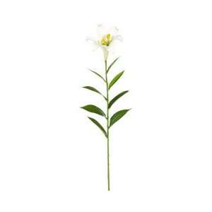 29 inch Easter Lily Spray x1 in White (Sold By The Dozen)  