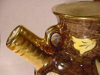 A529 HANDPAINTED Belgian EWER WITH GOLDEN SPOUT  