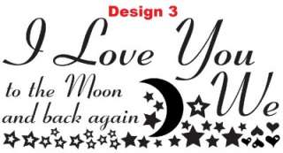 We / I Love You To The Moon Nursery Baby Wall Sticker  