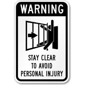 Warning Automatic Gate, Stay Clear to Avoid Personal Injury (sliding 
