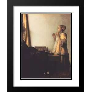  Jan Vermeer Framed and Double Matted 25x29 Woman With A 