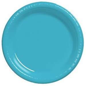  Premium 9 inch Plastic Plates, Bermuda Blue Kitchen 