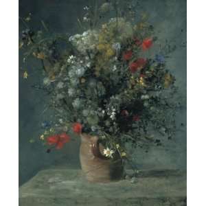  Pierre August Renoir 26W by 36H  Flowers in a Vase, c 