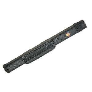 Black Leatherette Hard Polyform Pool Cue Case with 9 Ball Logo and 