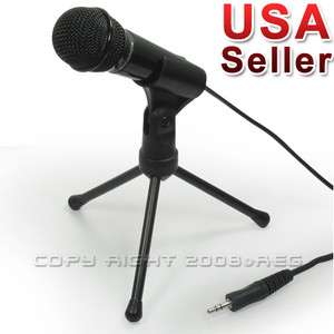   STUDIO SPEECH MICROPHONE MIC WITH STAND MOUNT FOR PC LAPTOP NEW  