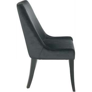 Sunpan Modern Home   San Diego Dining Chair in Black Velvet Like 