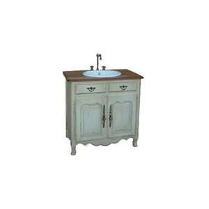  Grey Single Vanity Sink W/Drawers, Double Doors