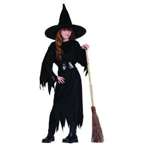  Childs Black Witch Costume Size Medium (8 10) Toys 