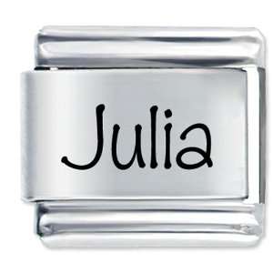 Name Julia Laser Charms Italian