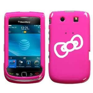  BLACKBERRY TORCH 9800 WHITE BOW OUTLINE ON A PINK HARD 