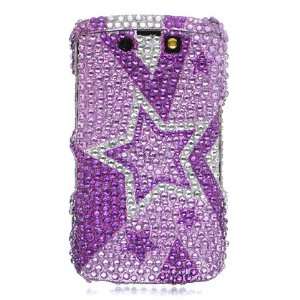   BlackBerry Storm 2 9550 9520, Purple Silver Star Full Diamond
