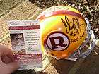 Chris Hanburger Sam Huff Washington Redskins signed Helmet HOF Proof 