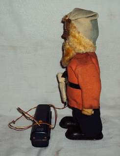 VINTAGE BATTERY OPERATED C1960 LIGHTING SIGNAL EYES SANTA WITH REMOT 