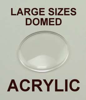 1x LARGE sized domed watch crystal acylic 35mm   40mm repairs plastic 