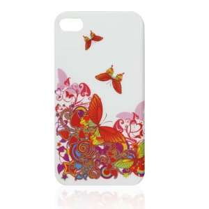   Pattern Plastic IMD Back Case White for iPhone 4 4G 4S Electronics