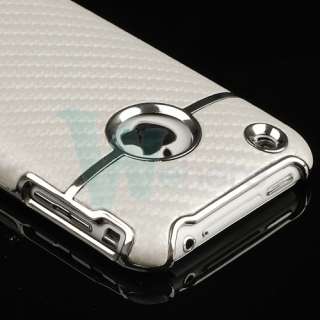   HARD CASE COVER WITH CHROME STAND RUBBERIZED FOR IPHONE 3G 3GS  