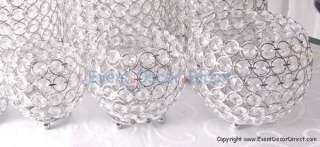 Crystal Candle Globe   3 Piece Set (Sm, Med, Lg) Wedding, Event Party 
