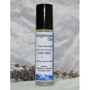 Clary Sage crystal Essential Oil blend w/ Crystal Quartz