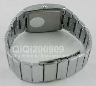 New Mens Stainless Steel Band Quartz Move Wrist Watch  