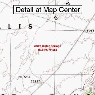USGS Topographic Quadrangle Map   White Blotch Springs, Nevada (Folded 
