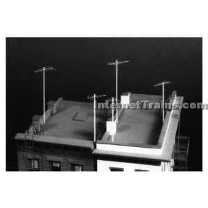   Medal Models HO Scale Rooftop TV Antennas For Houses Toys & Games