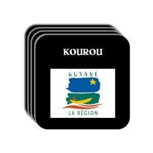  French Guiana   KOUROU Set of 4 Mini Mousepad Coasters 