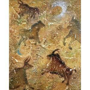  Cave Painting ( Embossed with raised texture) Poster (16 