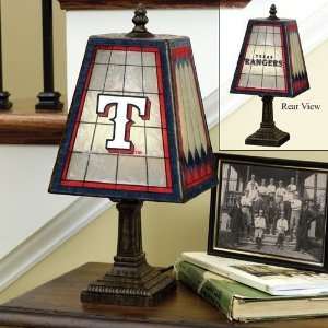  Texas Rangers Art Glass Table Lamp