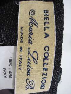 BIELLA COLLEZIONI Dark Gray Wool Blazer Pants Suit 44  