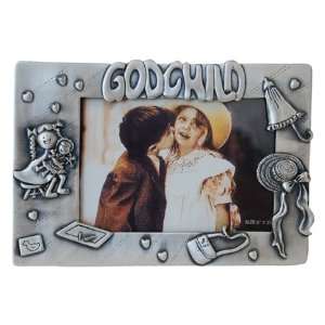  5 x 3.5 Godchild Pewter Picture Frame