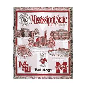  Simply Homes Mississippi State Bulldogs 50x60 Afghan Throw 