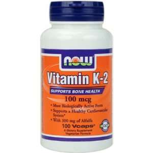 NOW Foods Vitamin K 2 Vegetarian Caps Health & Personal 