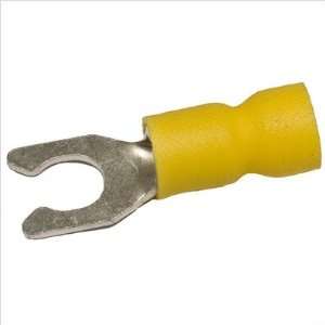 Vinyl Insulated Locking Spade Terminals in Yellow with 12   10 Wire 