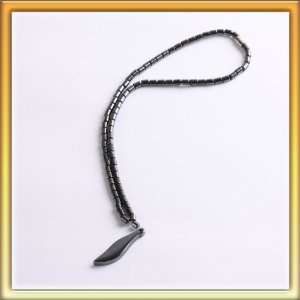   Black Magnets Necklace Cross Crux Shape Pendant Healthy P0985 Beauty